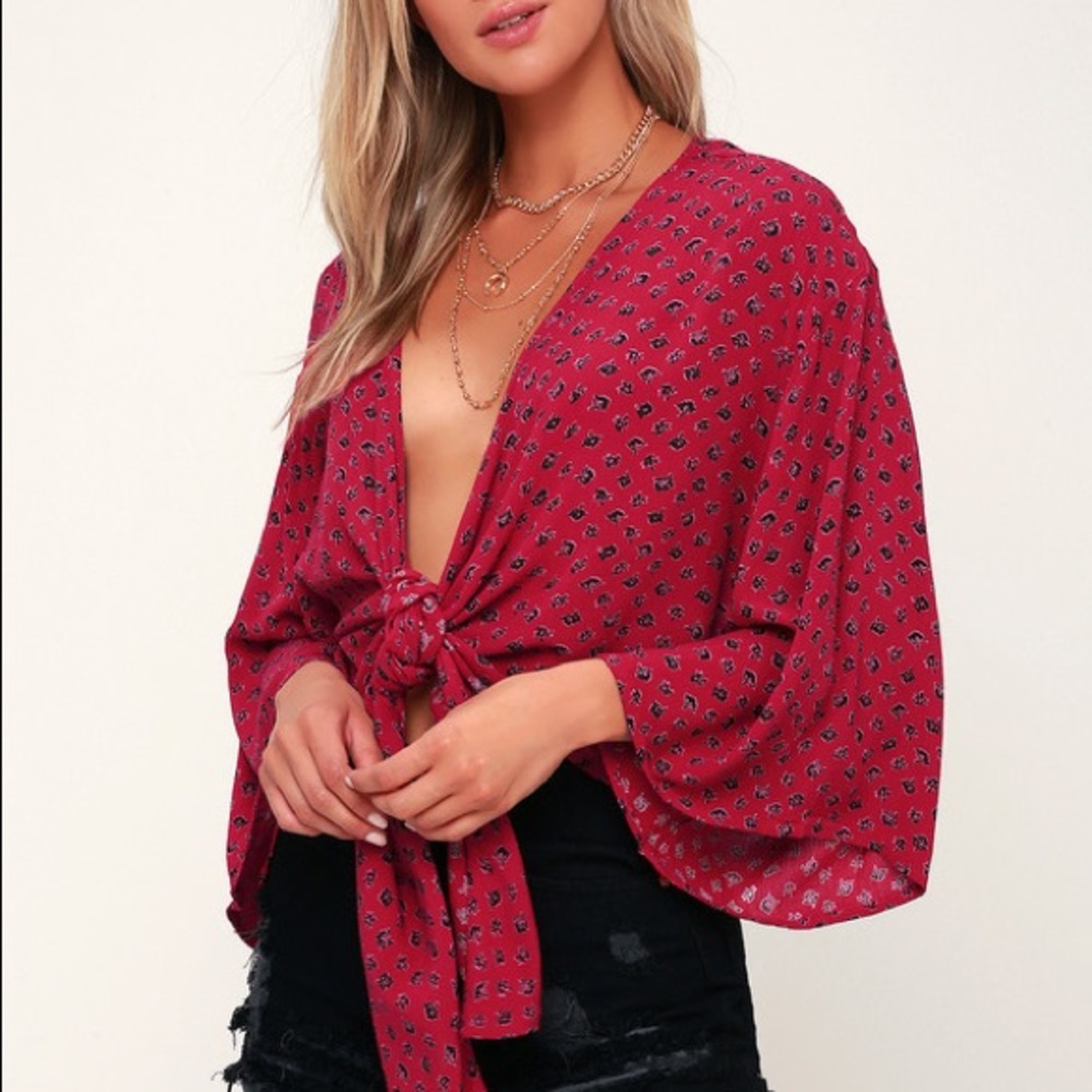 PINK BILLABONG TIE TOP